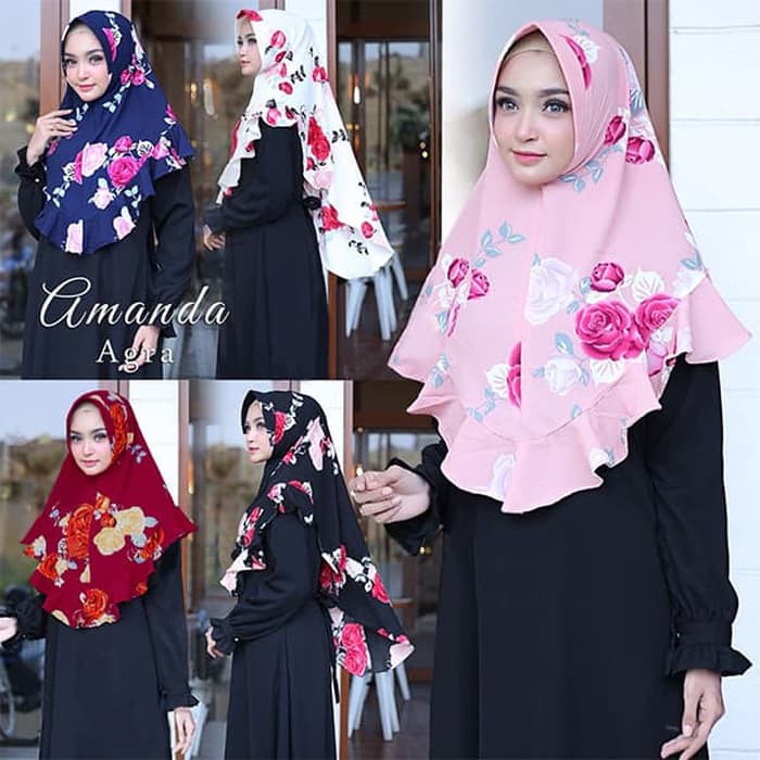 Detail Gambar Jilbab Motif Bunga Nomer 11