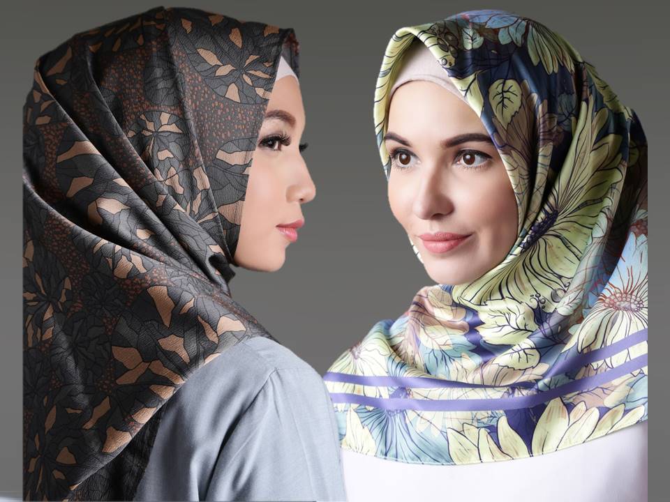 Detail Gambar Jilbab Motif Bunga Nomer 13