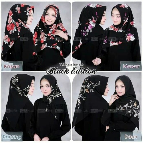 Detail Gambar Jilbab Motif Bunga Nomer 17