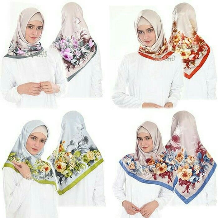 Detail Gambar Jilbab Motif Bunga Nomer 28