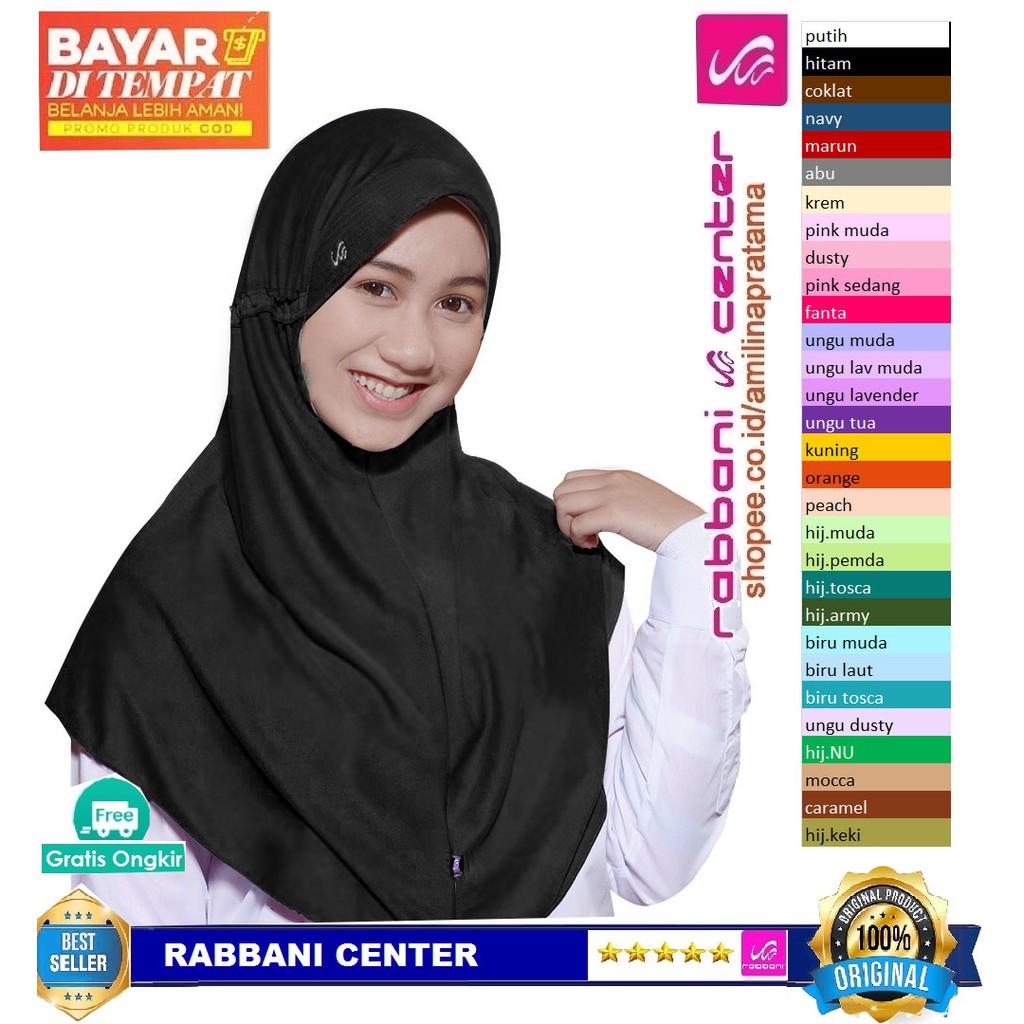 Detail Gambar Jilbab Rabbani Warna Hitam Nomer 50