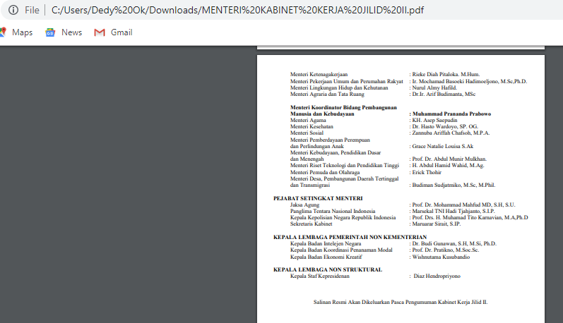 Detail Gambar Kabinet Indonesia Kerja Nomer 54