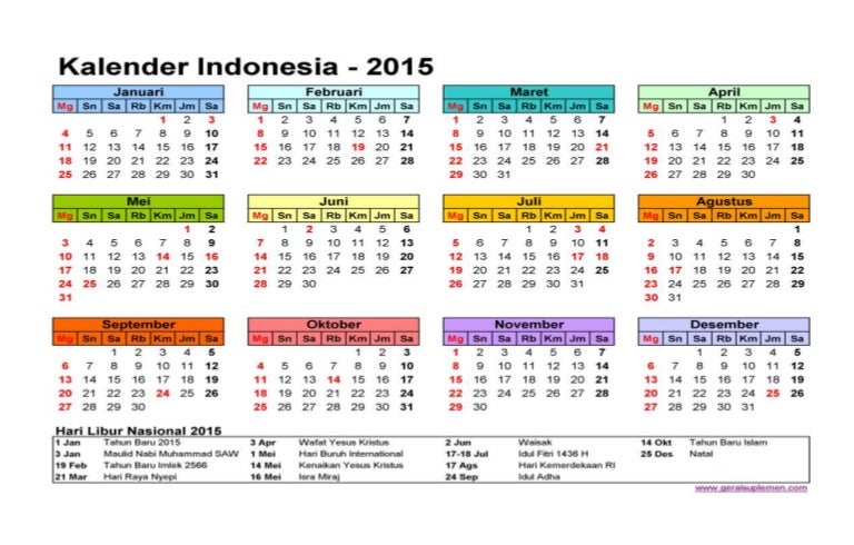 Detail Gambar Kalender 2015 Nomer 10