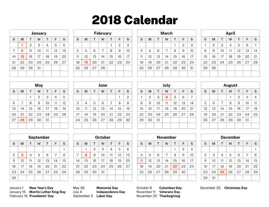 Detail Gambar Kalender 2018 Nomer 11