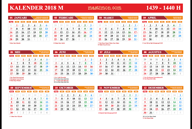 Detail Gambar Kalender 2018 Nomer 13