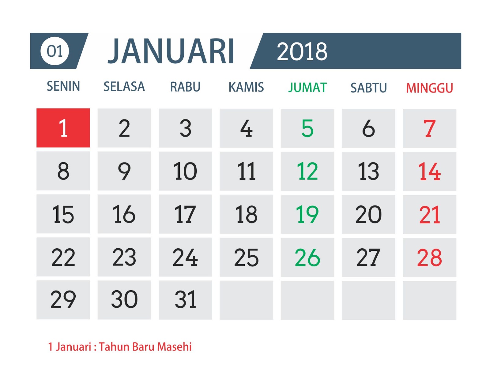 Detail Gambar Kalender 2018 Nomer 44