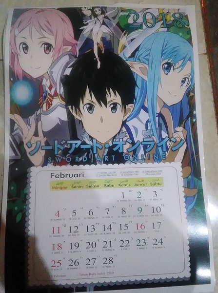 Detail Gambar Kalender 2018 Anime Nomer 37