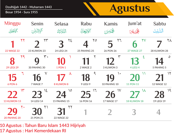 Detail Gambar Kalender Agustus 2021 Nomer 14