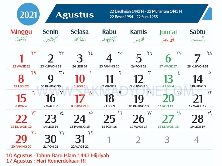 Detail Gambar Kalender Agustus 2021 Nomer 22