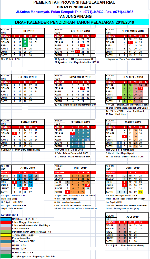 Detail Gambar Kalender Akademik Sekolah Selama 2 Semester Nomer 30