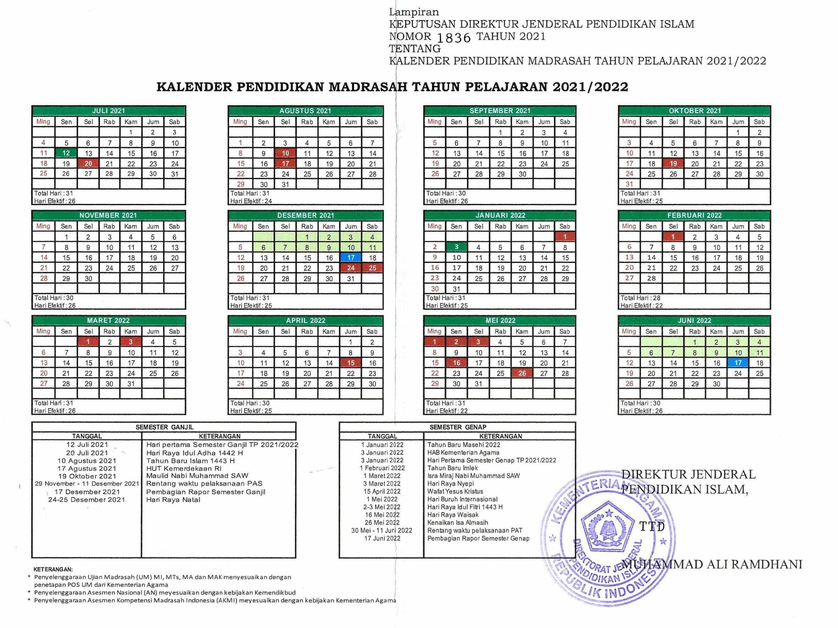 Detail Gambar Kalender Akademik Sekolah Selama 2 Semester Nomer 36