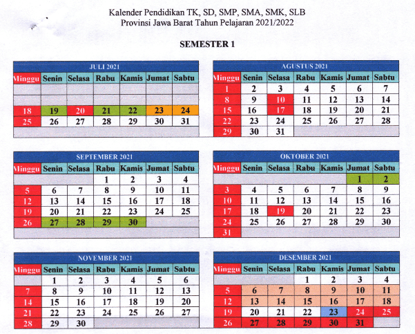 Detail Gambar Kalender Akademik Sekolah Selama 2 Semester Nomer 41