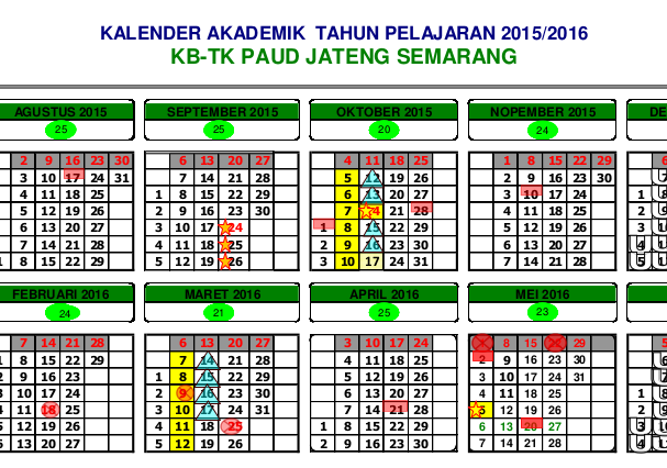 Detail Gambar Kalender Akademik Sekolah Selama 2 Semester Nomer 44