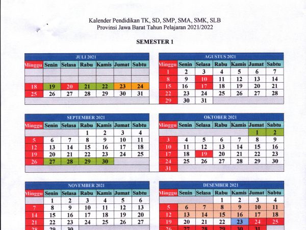 Detail Gambar Kalender Akademik Sekolah Selama 2 Semester Nomer 49