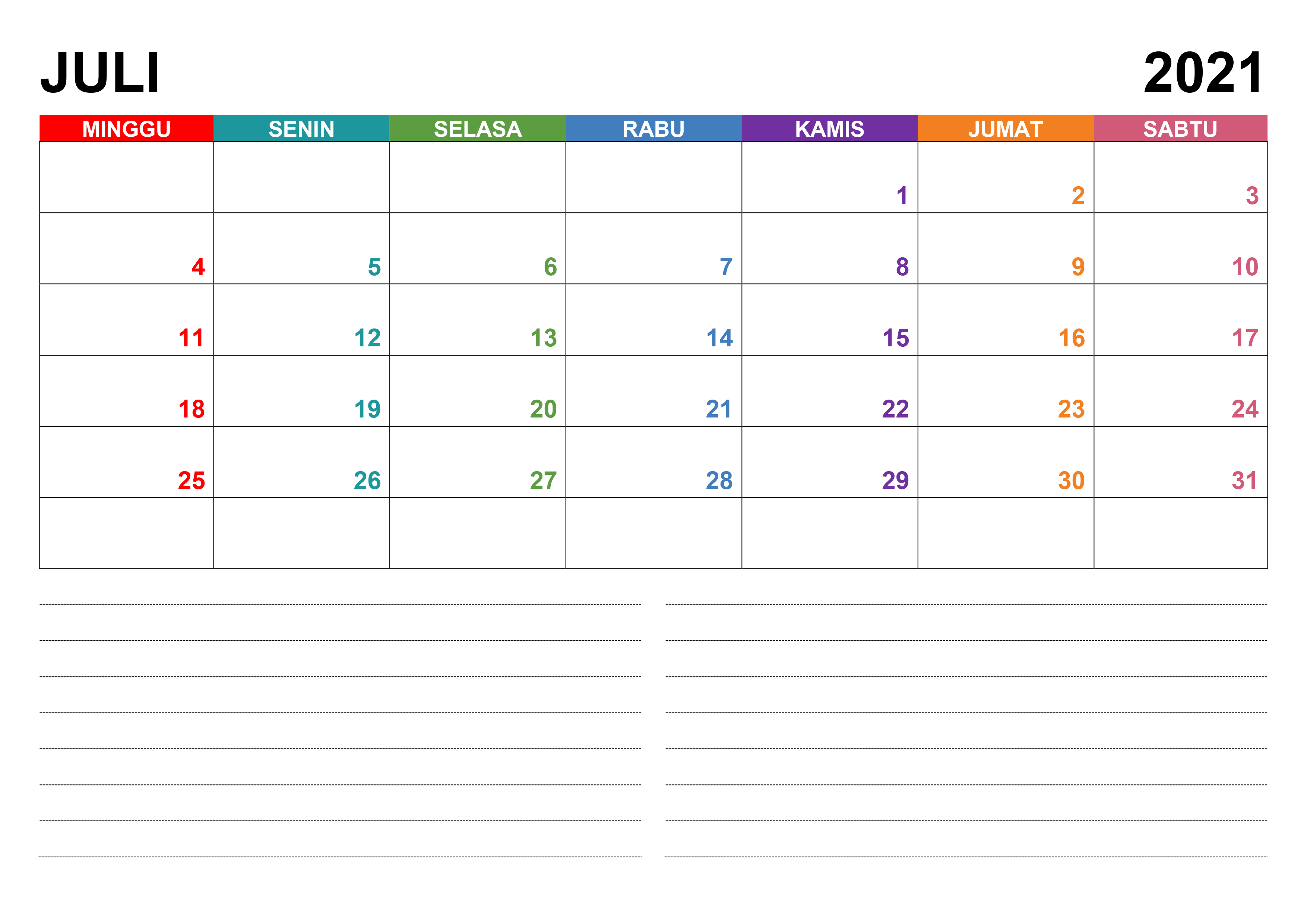 Detail Gambar Kalender Bulan Juli 2021 Nomer 14