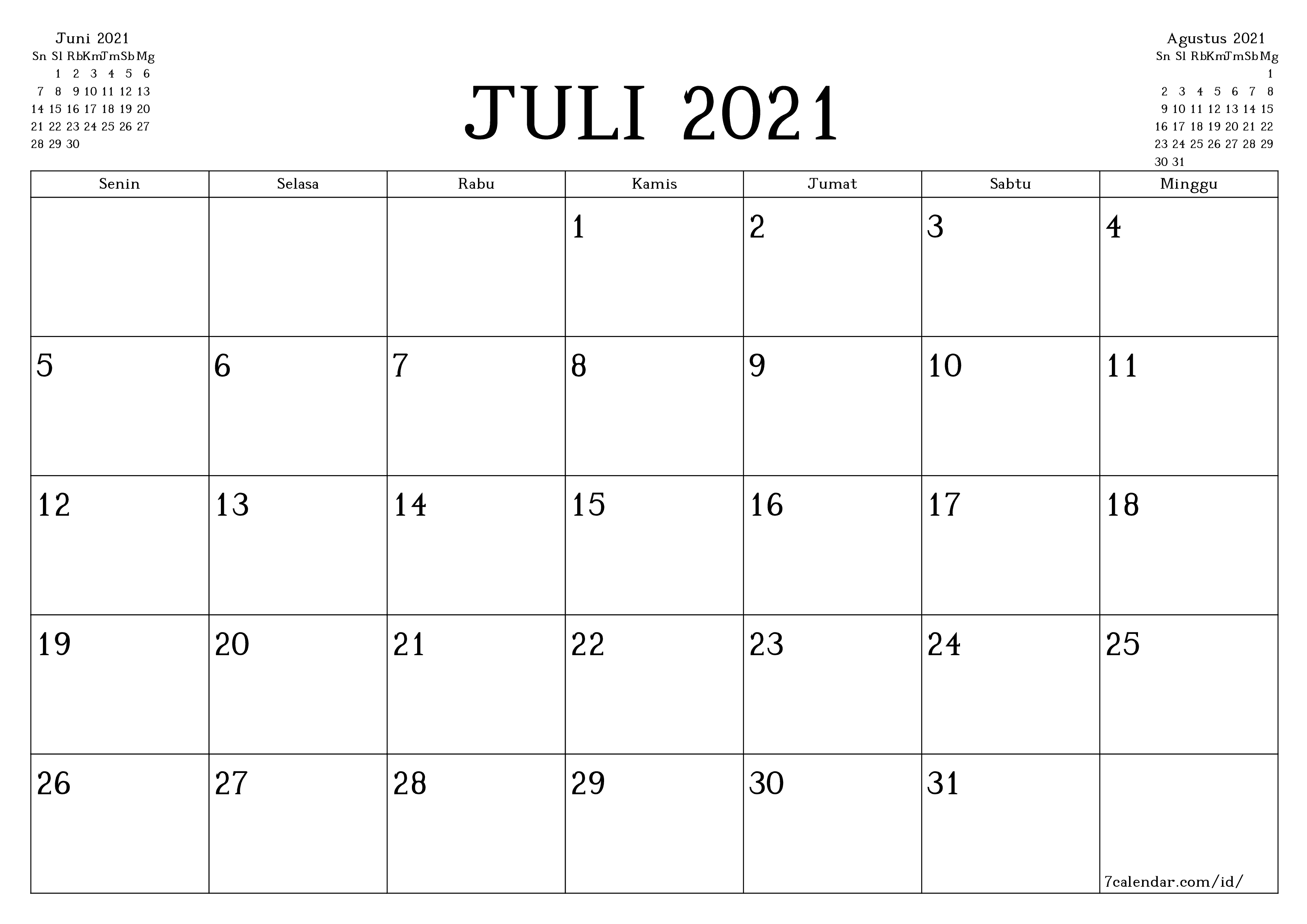 Detail Gambar Kalender Bulan Juli 2021 Nomer 7