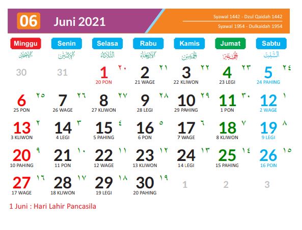 Detail Gambar Kalender Bulan Juni 2021 Nomer 31