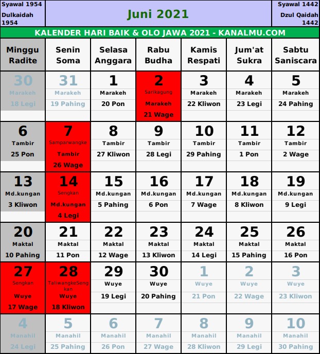 Detail Gambar Kalender Bulan Juni 2021 Nomer 42