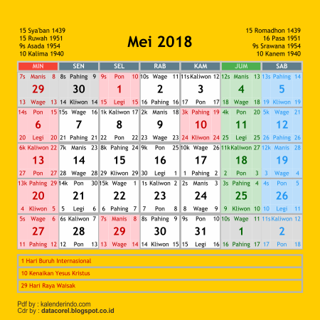 Detail Gambar Kalender Bulan Mei 2018 Nomer 18