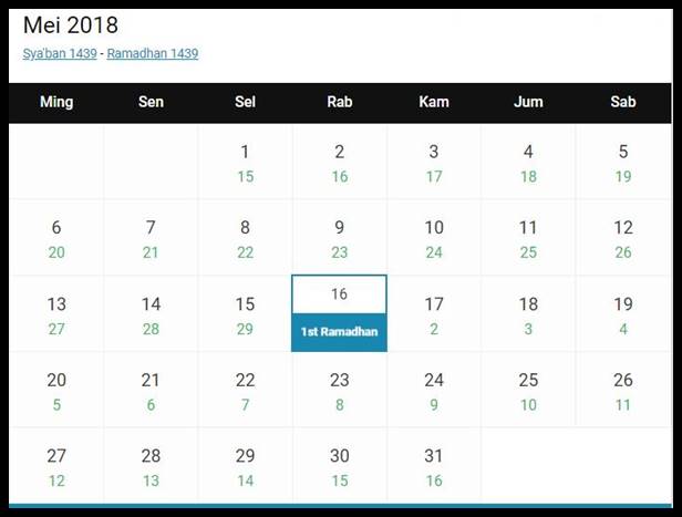 Detail Gambar Kalender Bulan Mei 2018 Nomer 19