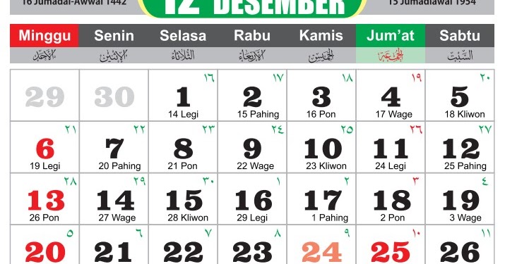 Detail Gambar Kalender Jawa 2020 Nomer 14