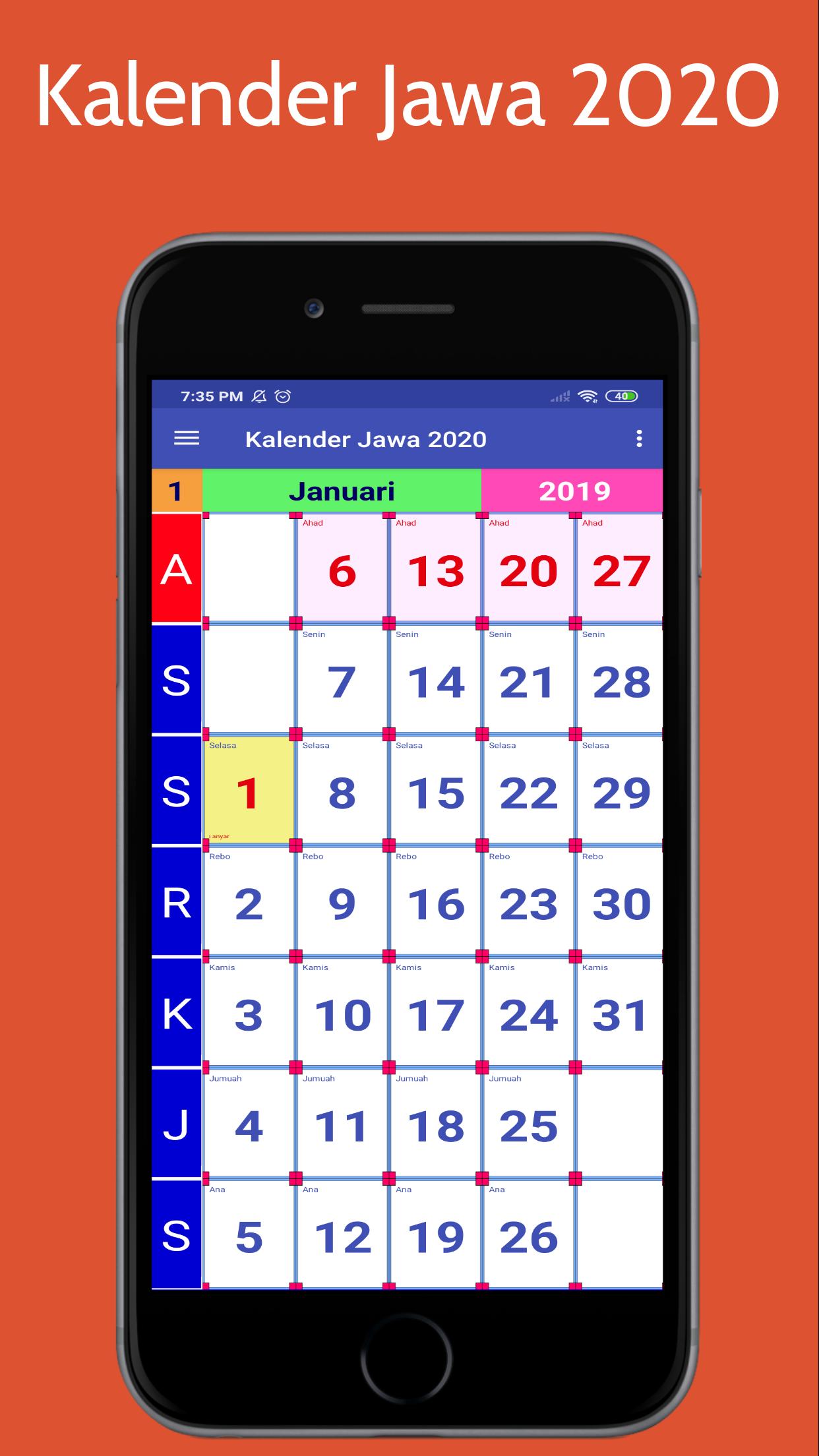 Detail Gambar Kalender Jawa 2020 Nomer 28