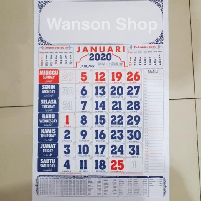 Detail Gambar Kalender Jawa 2020 Nomer 42