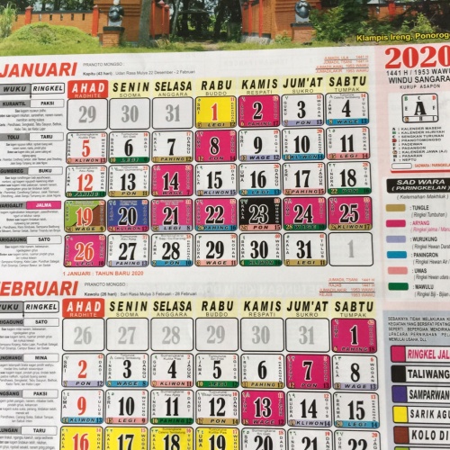 Detail Gambar Kalender Jawa 2020 Nomer 45