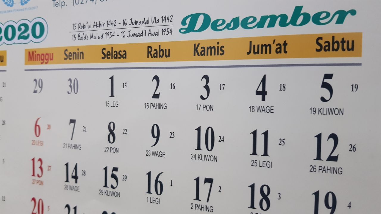 Detail Gambar Kalender Jawa 2020 Nomer 46