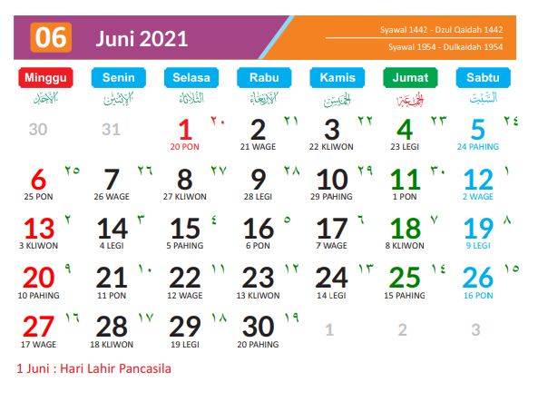 Detail Gambar Kalender Juni 2021 Nomer 14