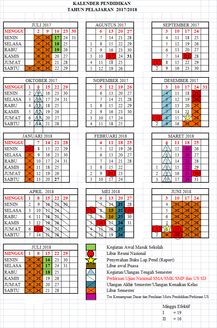 Detail Gambar Kalender Pendidikan Tahun 2018 Nomer 13