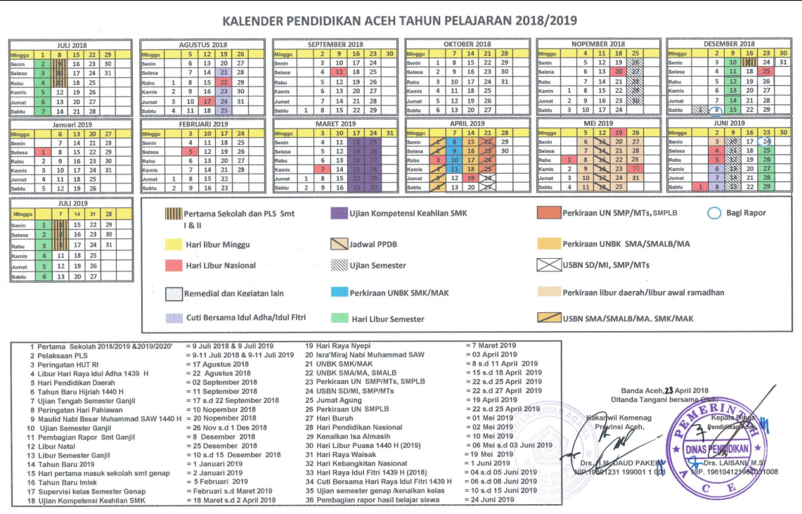 Download Gambar Kalender Pendidikan Tahun 2018 Nomer 3