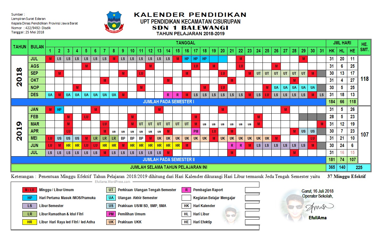 Download Gambar Kalender Pendidikan Tahun 2018 Nomer 5