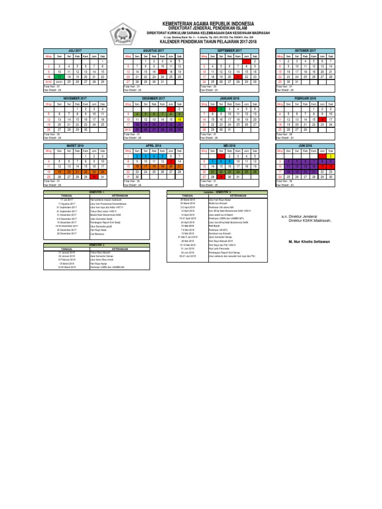 Detail Gambar Kalender Pendidikan Tahun 2018 Nomer 45