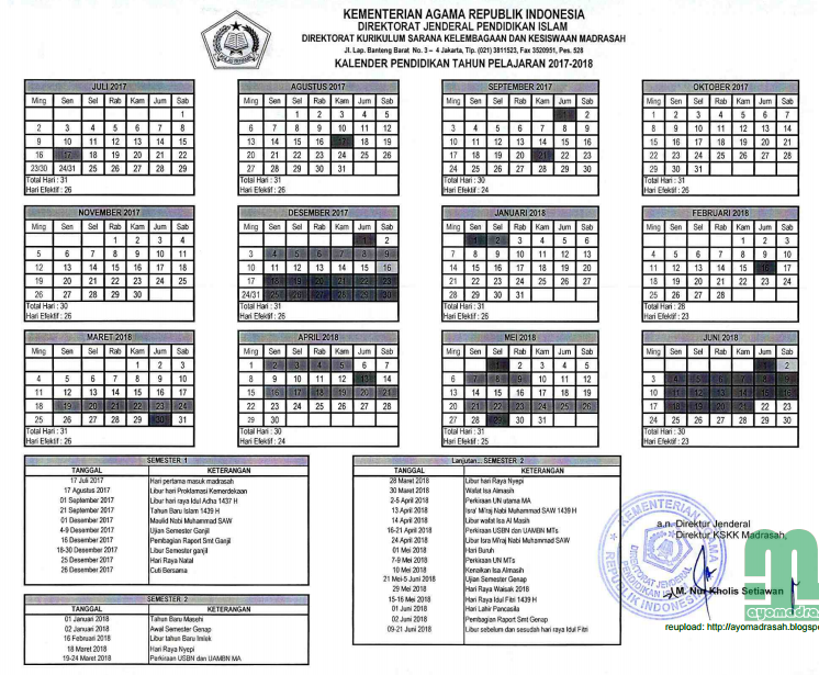 Detail Gambar Kalender Pendidikan Tahun 2018 Nomer 47