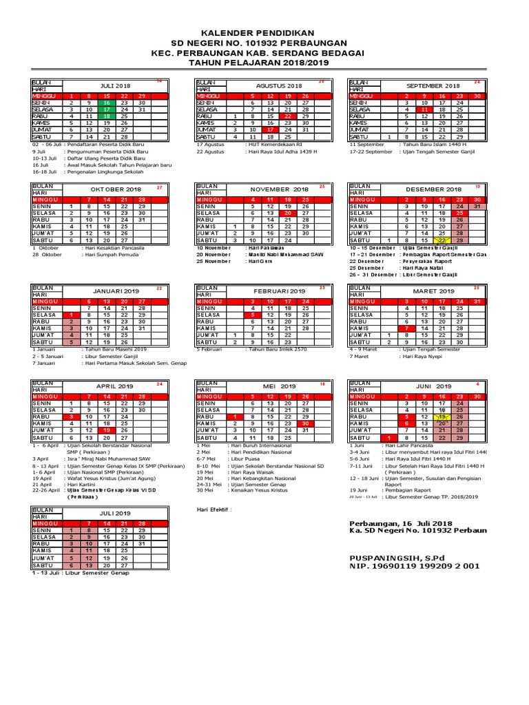 Detail Gambar Kalender Pendidikan Tahun 2018 Nomer 48