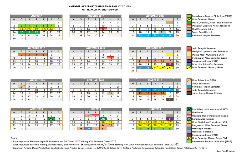 Detail Gambar Kalender Pendidikan Tahun 2018 Nomer 50