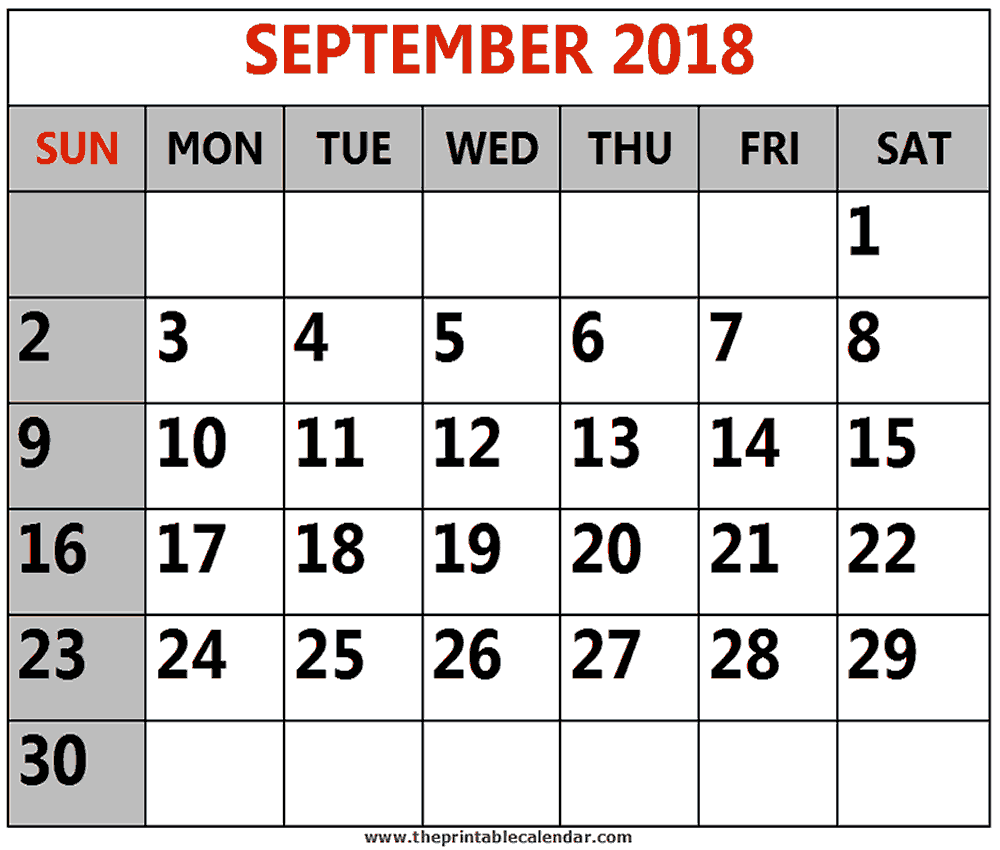 Detail Gambar Kalender September 2018 Nomer 9