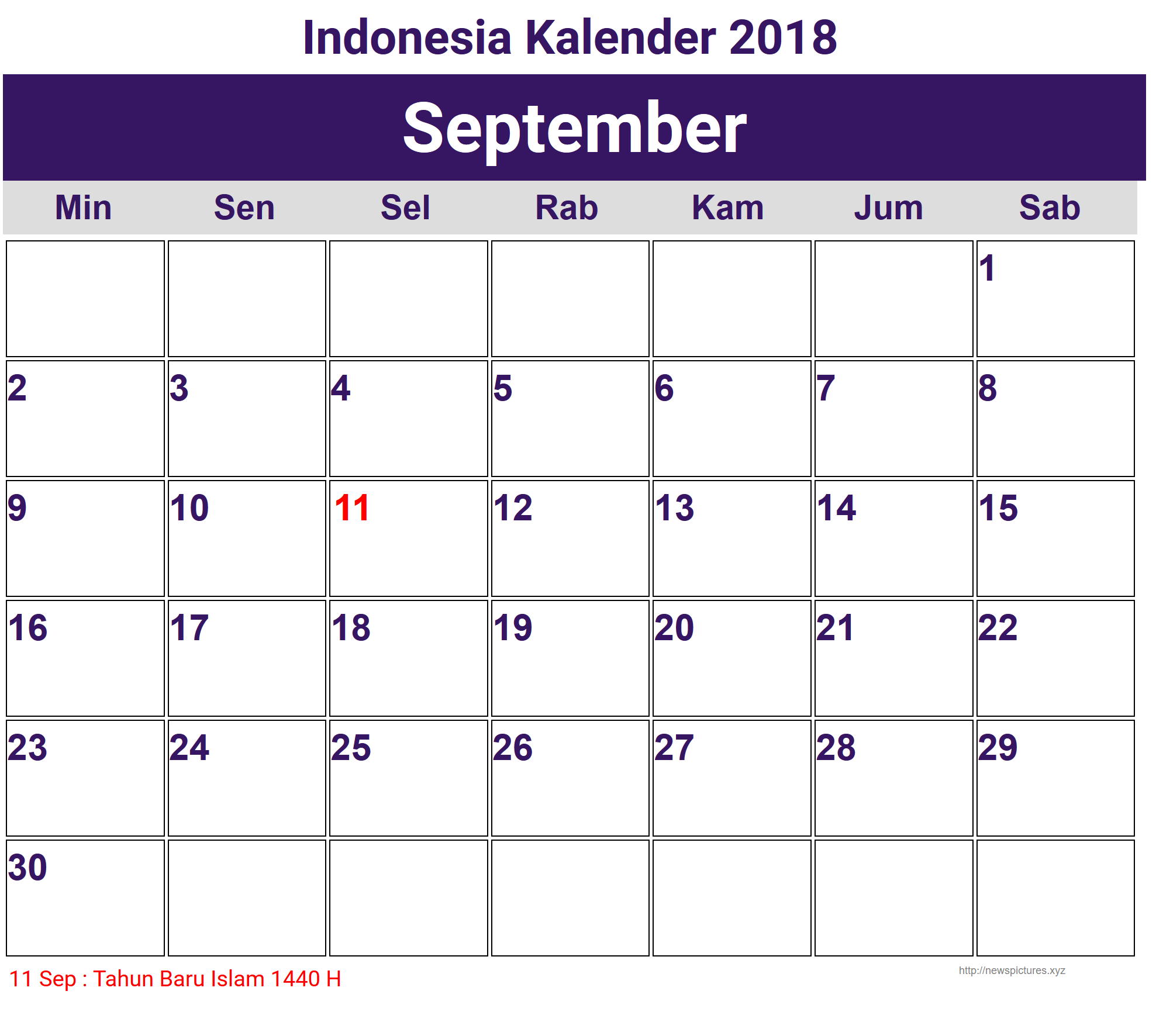 Detail Gambar Kalender September 2018 Nomer 10
