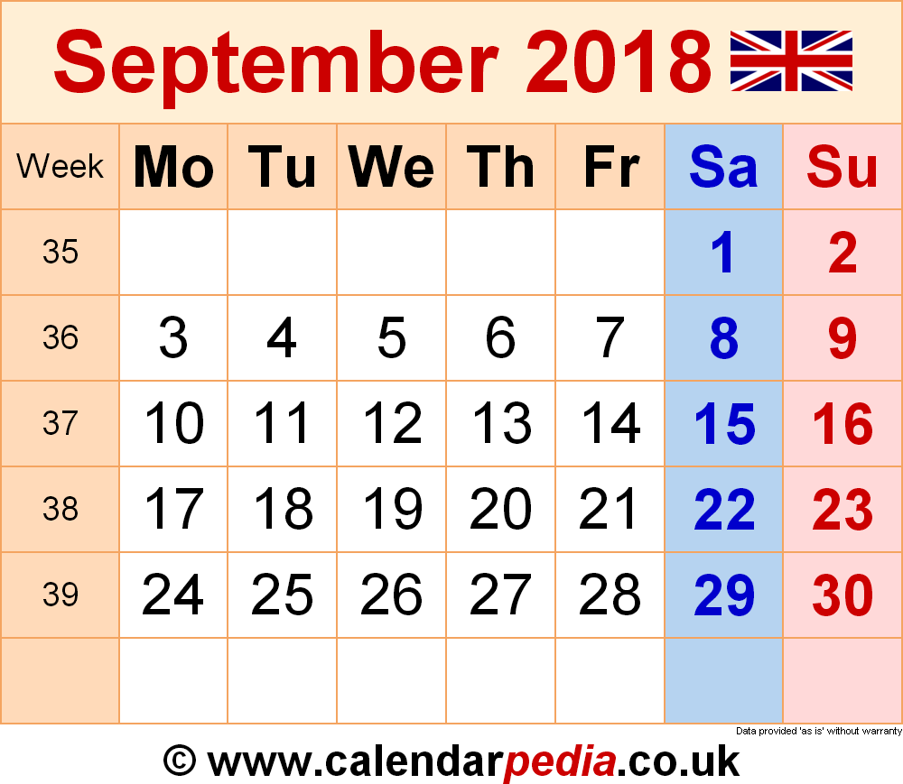 Detail Gambar Kalender September 2018 Nomer 11
