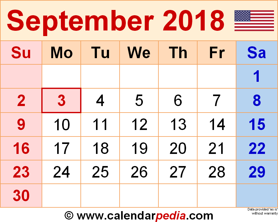 Detail Gambar Kalender September 2018 Nomer 3