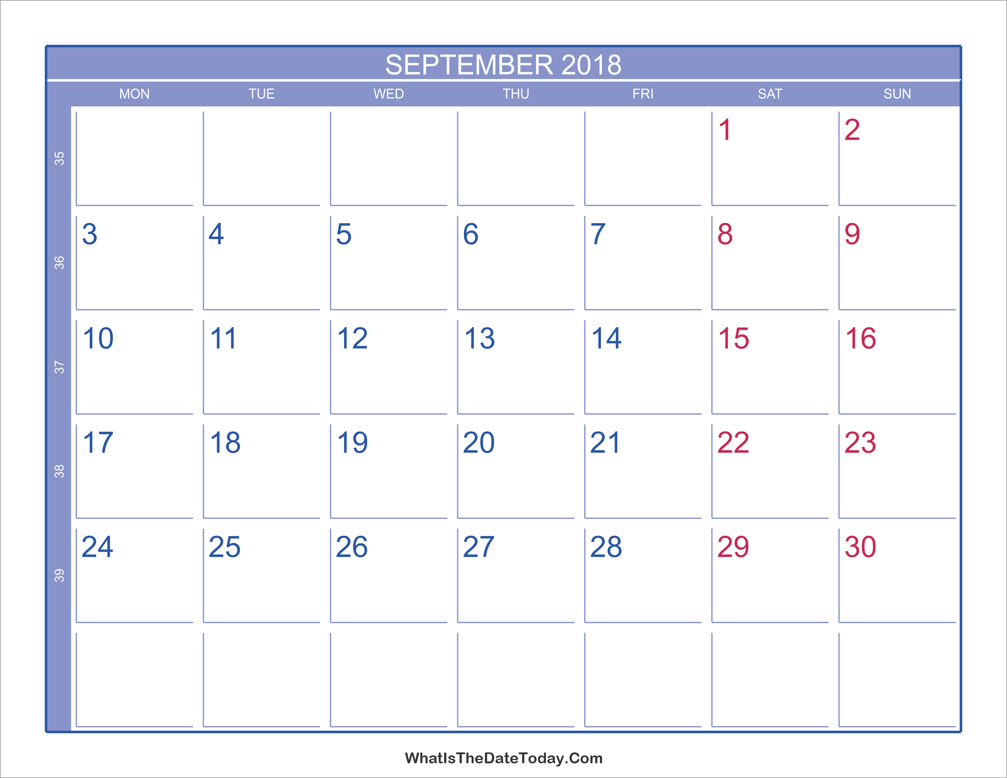 Detail Gambar Kalender September 2018 Nomer 23