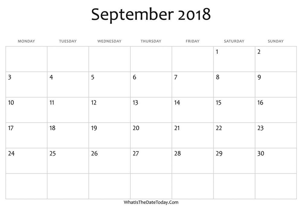Detail Gambar Kalender September 2018 Nomer 31