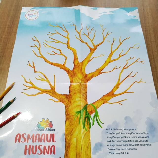 Detail Gambar Kaligrafi Asmaul Husna Poster Kroyon Nomer 30