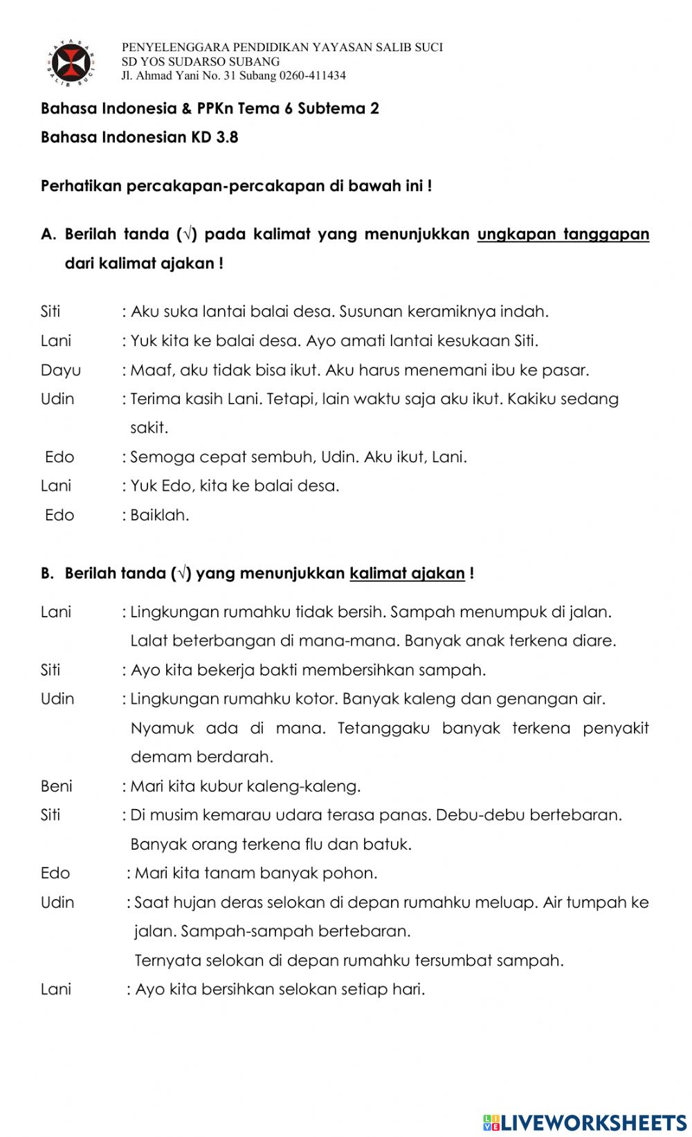 Detail Gambar Kalimat Ayo Nomer 41