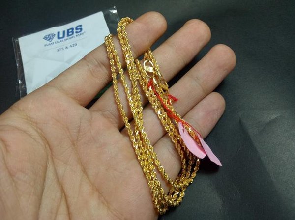 Detail Gambar Kalung Emas Model Rantai Nomer 30