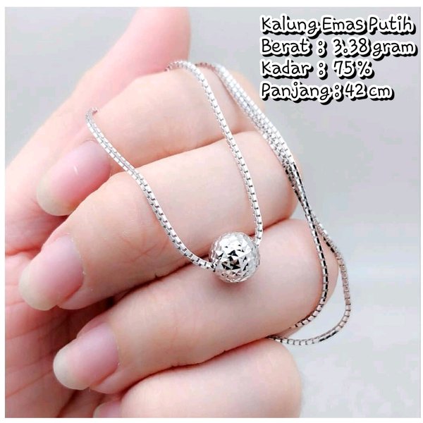 Detail Gambar Kalung Emas Putih Nomer 32