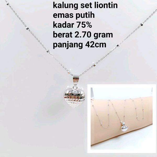 Detail Gambar Kalung Emas Putih Nomer 58