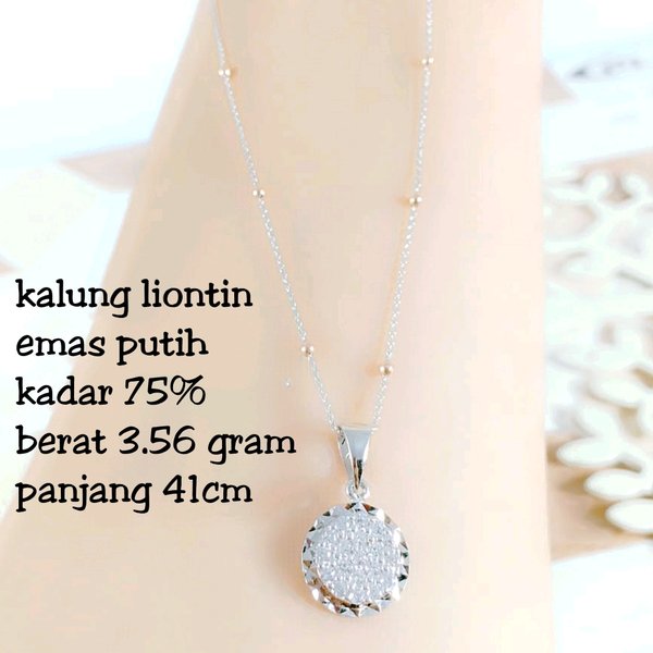 Detail Gambar Kalung Emas Putih Nomer 9