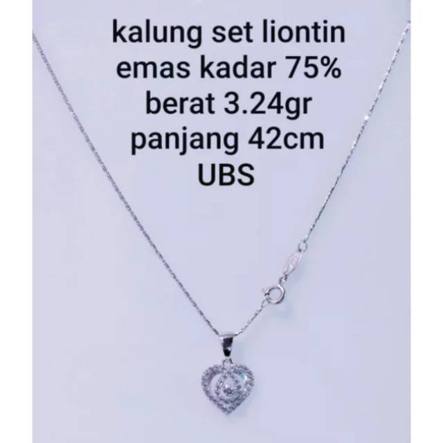 Detail Gambar Kalung Emas Putih Nomer 10